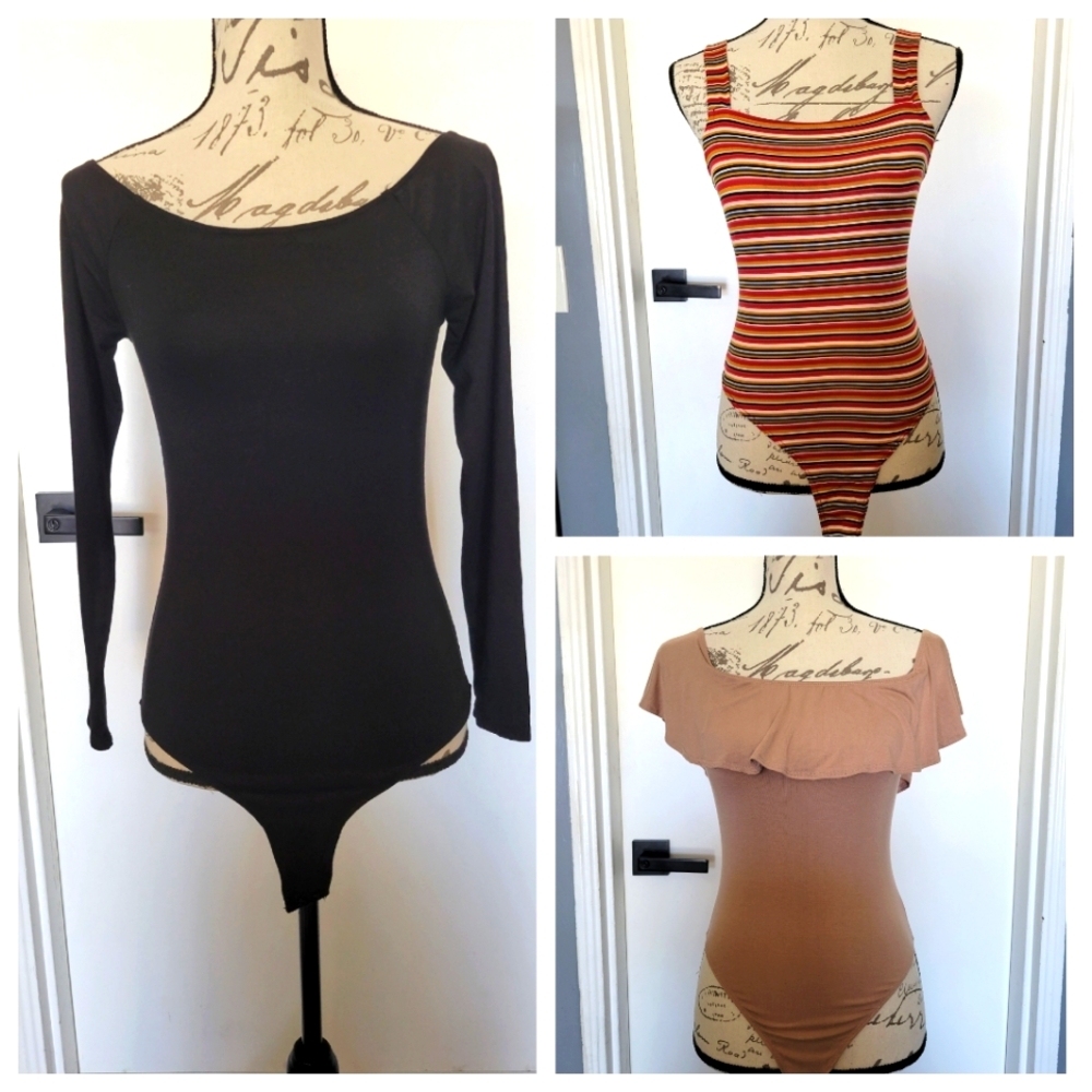 3/$25 Size Small Bodysuit Bundle Stretchy Comfortable